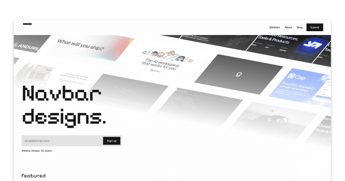 Navbar Design – Curated Navbar Gallery & Inspiration